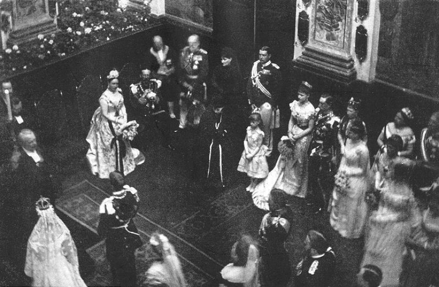Casamento do Príncipe Henrique da Prússia con la Princesa Irene de Hesse. Último registro fotográfico do Kaiser Frederico III, que morreria 22 dias mais tarde.